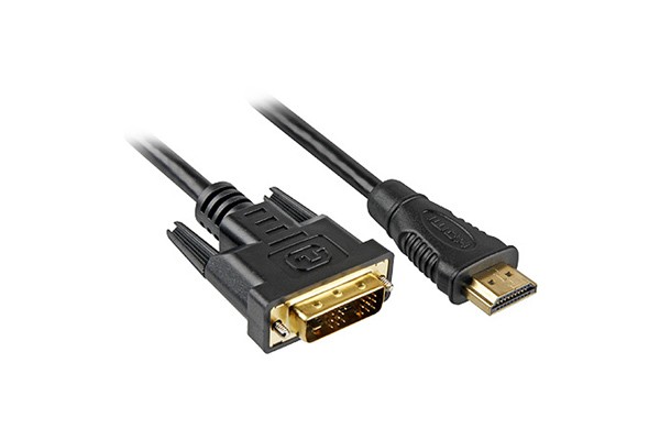 Sharkoon HDMI auf DVI (Single Link, 18+1) Kabel schwarz 300cm