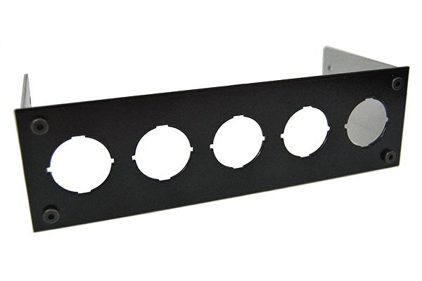 Phobya Frontblende für 5x Wippschalter rund - schwarz