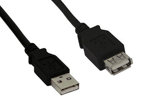 InLine® USB 2.0 Verlängerung, St/Bu Typ A, schwarz, 300cm