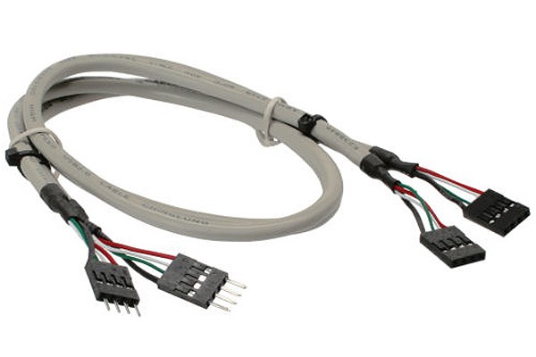 InLine® USB 2.0 Verlängerung intern, 2x 4pol Pfostenstecker auf Pfostenbuchse, 60cm